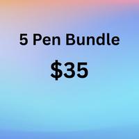 Beaded Pen Bundle | Set of 5 Beaded Pens | Claim on LIVE