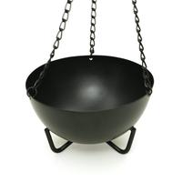 Prabhujis Gifts Burner Hanging Black Cauldron Large
