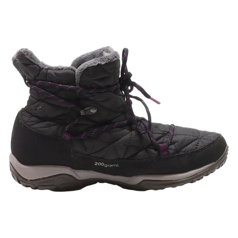 COLUMBIA Lace-Up Boots Black Synthetic Womens UK 6