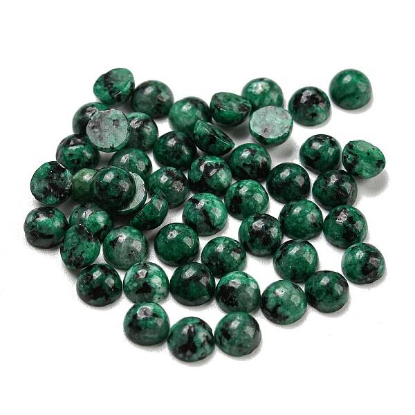 Natural Green Spot Jasper Cabochons
