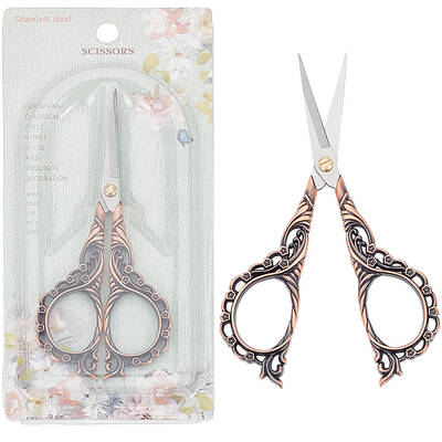 1Pc Peach Blossom Stainless Steel Scissors