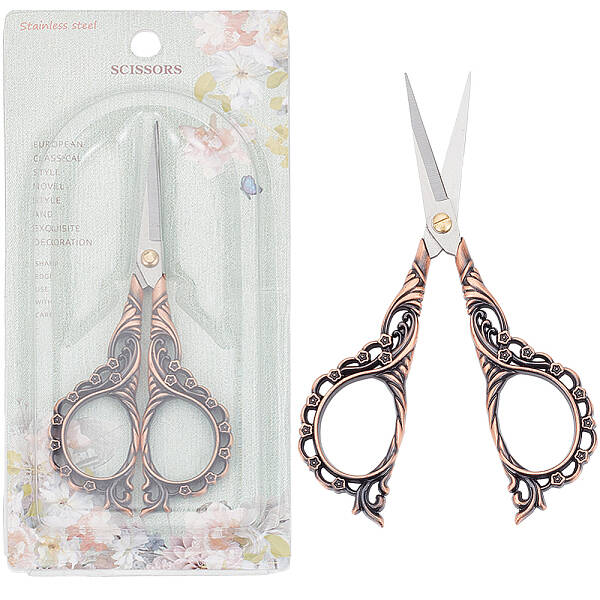 1Pc Peach Blossom Stainless Steel Scissors