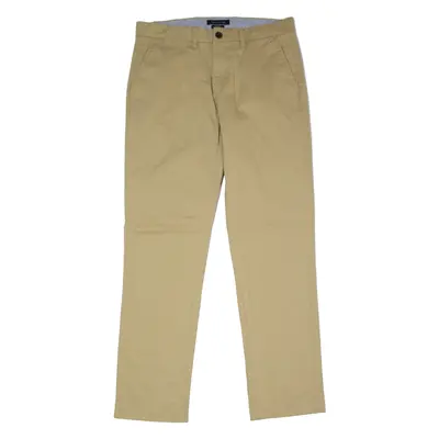 TOMMY HILFIGER Custom Fit Chino Mens Twill Trousers Beige Straight W30 L32
