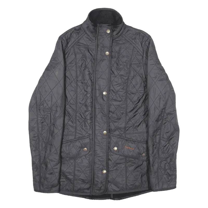BARBOUR Cavalry Polarquilt Fleece Lined Quilted Jacket Blue Womens UK 8