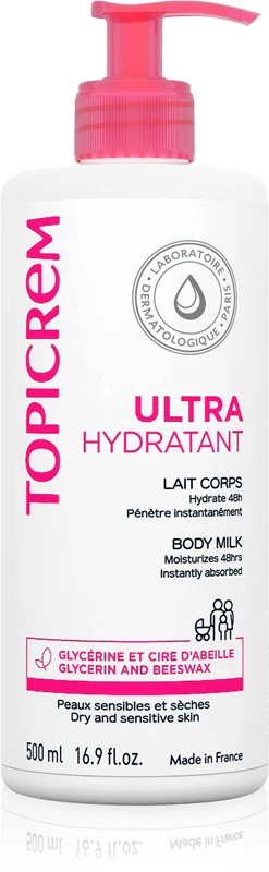 Topicrem Ultra-Moisturizing Body Milk Sensitive Skin 500ml