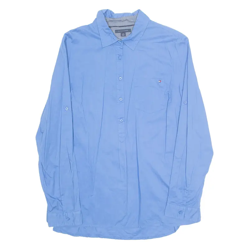 TOMMY HILFIGER Womens Shirt Blue Long Sleeve L