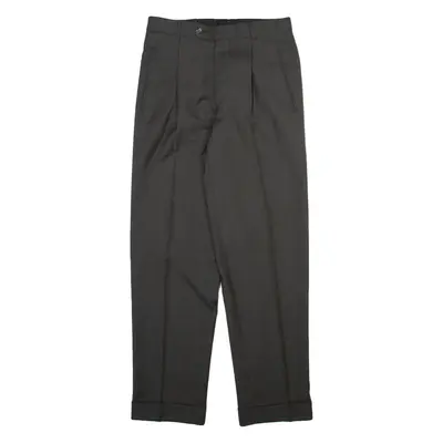 EMANUEL UNGARO Mens Trousers Grey Relaxed Straight Wool W30 L31