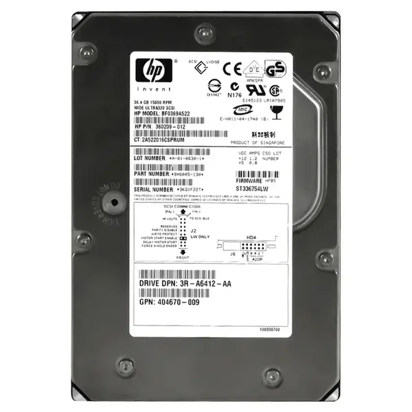 360209-012 HP 36.4GB Ultra-320 SCSI 15000 3.5-inch Hard Drive