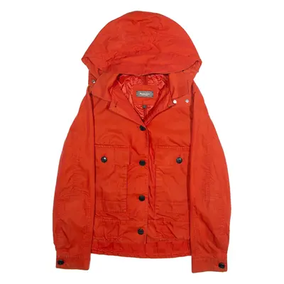 MASSIMO DUTTI Womens Jacket Orange Hooded XS
