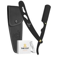 The Cut Straight Razors with Blades for Men, Professional Barber Straight Edge Razor, Stainless Steel Manual Razor Set Blade ...