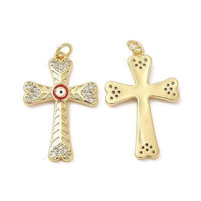 Brass Micro Pave Cubic Zirconia Pendants