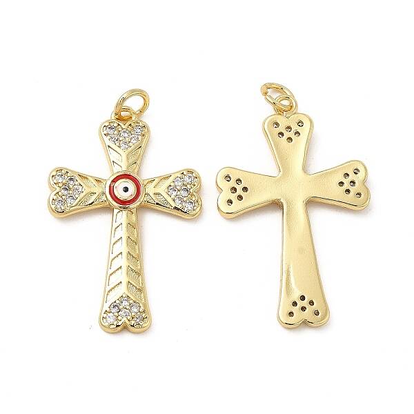 Brass Micro Pave Cubic Zirconia Pendants