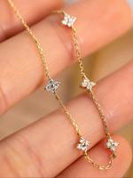 Four-leaf Clover Design Exquisite Bracelet, Elegant Rhinestone Decorated Bracelet for Women & Girls, Fashion Jewelry for Part...