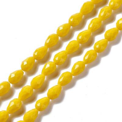 Faceted Glass Beads Strands