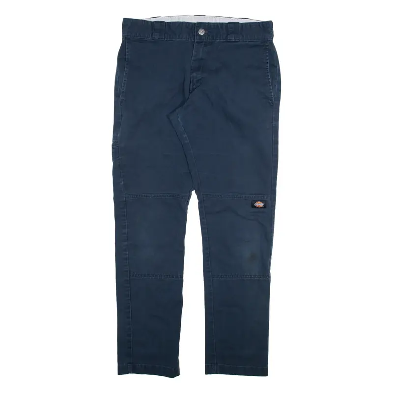 DICKIES Mens Trousers Blue Slim Straight W32 L32