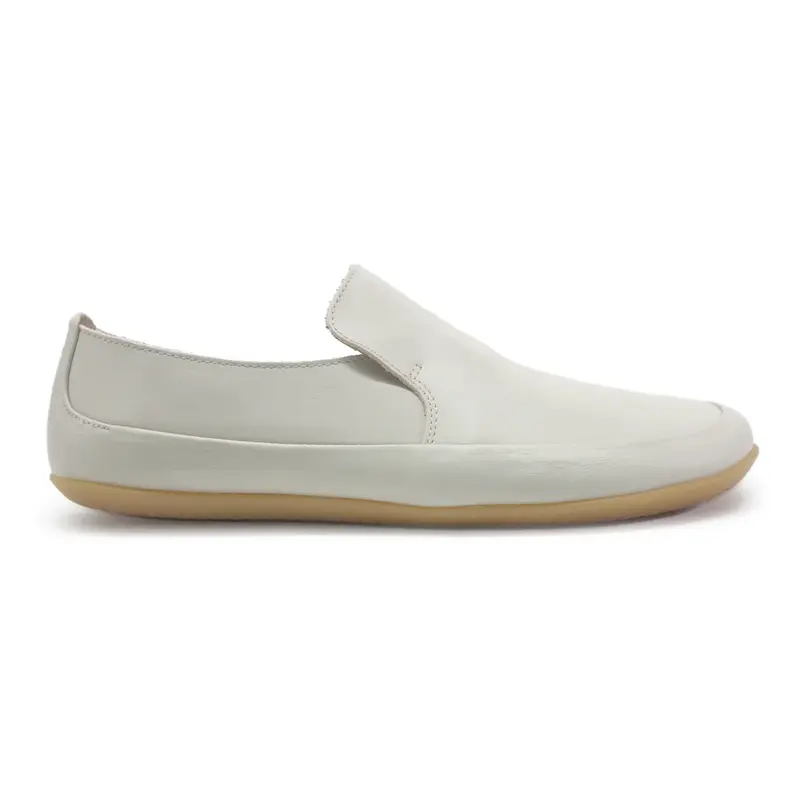 Vivobarefoot Opanka II Leather Women's Slip On Shoes - Limestone - Size:US 7 Women