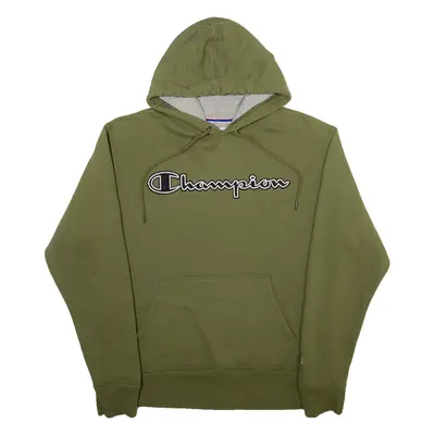 CHAMPION Mens Green Hoodie M