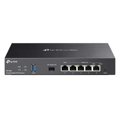 ER7206 TP-LINK SafeStream 802.1q 5-Ports RJ-45 1-Port SFP Gigabit Multi-WAN VPN Router