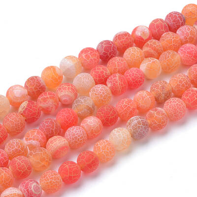 Natural & Dyed Crackle Agate Bead Strands