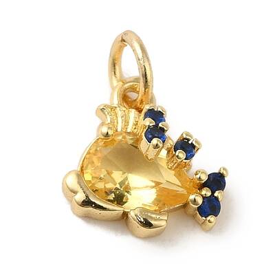 Brass Micro Pave Cubic Zirconia Pendants