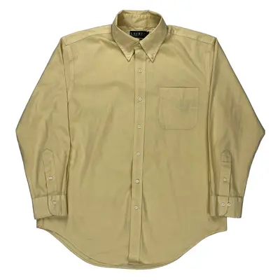 Lauren Ralph Lauren Collared Shirt - Large Beige Cotton