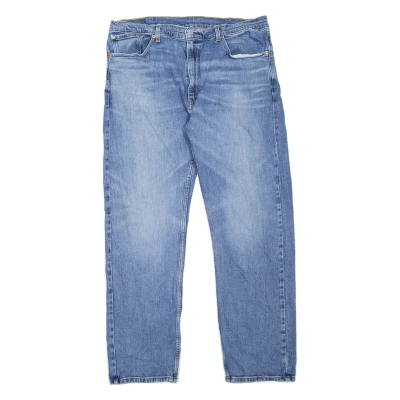 LEVI'S 505 Jeans Mens Blue Regular Straight Stone Wash W38 L32