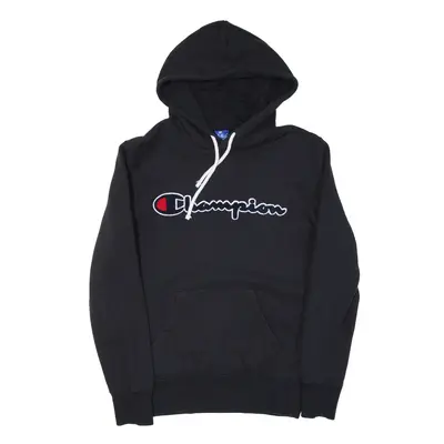 CHAMPION Hoodie Black Pullover Mens S