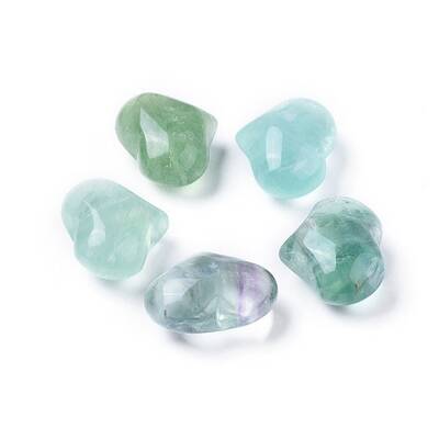 Natural Fluorite Heart Palm Stone