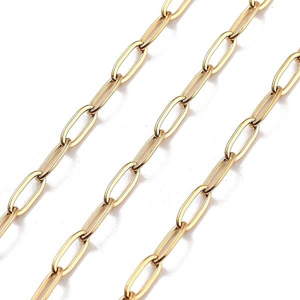 PVD Vacuum Plating 304 Stainless Steel Paperclip Chains