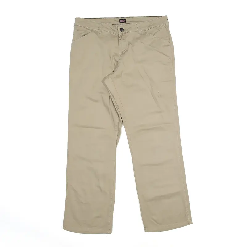 DICKIES Trousers Beige Regular Straight Womens W32 L27
