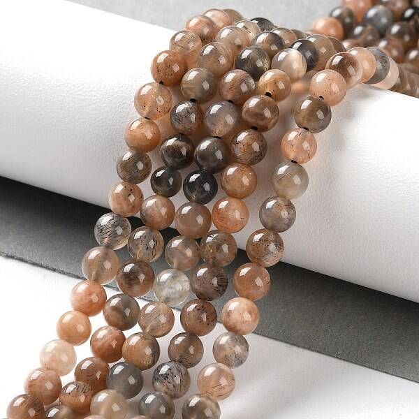 Natural Black Sunstone Beads Strands