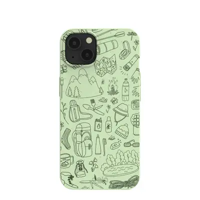 Sage Green Ready to Hike iPhone 13 Case