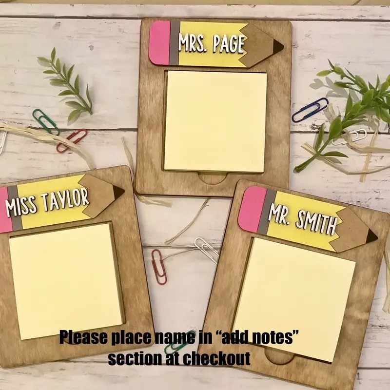 Personalized Teacher notepad, Christmas teacher gift, Teacher sticky note holder, teacher gifts, teacher gift, teacher apprec...