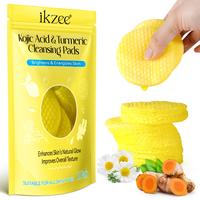 Kojic Acid & Turmeric Cleansing Pads Kits, 60pcs/set Gentle Exfoliating Pads, Facial Skin Care Pads, Peeling Pad, Suitable fo...