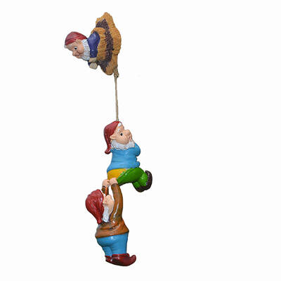 Resin Climbing Gnome Statue Ornament