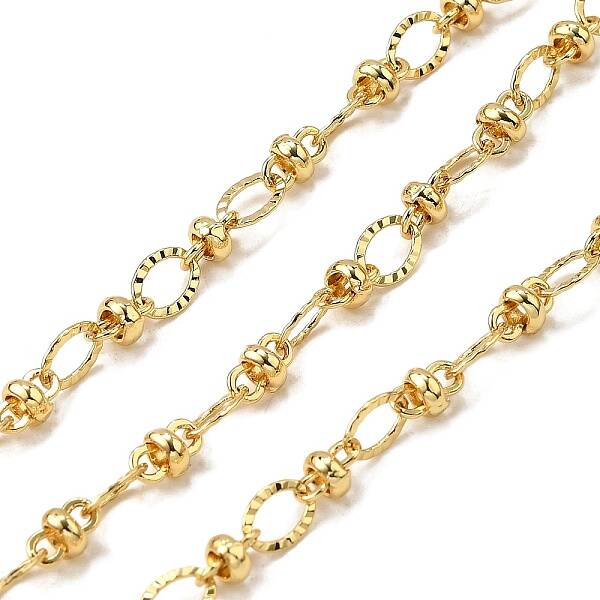 Brass Textured Oval Link Chains