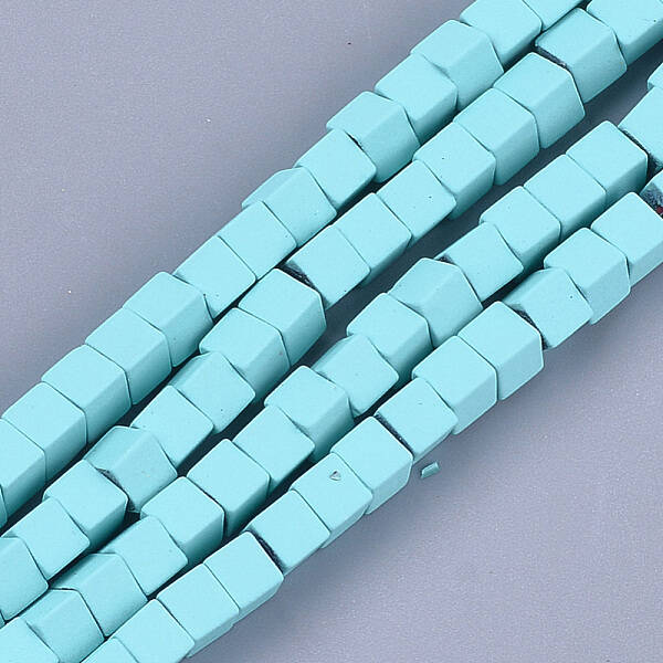 Spray Painted Non-magnetic Synthetic Hematite Beads Strands