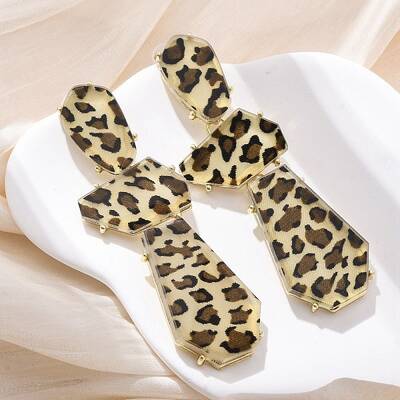 Alloy acrylic Dangle Stud Earrings