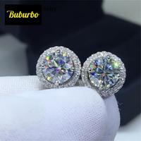 ćMust bećS925 Silve Moissanite Stud Earrings Fashion Classic Ear Jewelry Gift for Men Genuine Authenticity Certificate