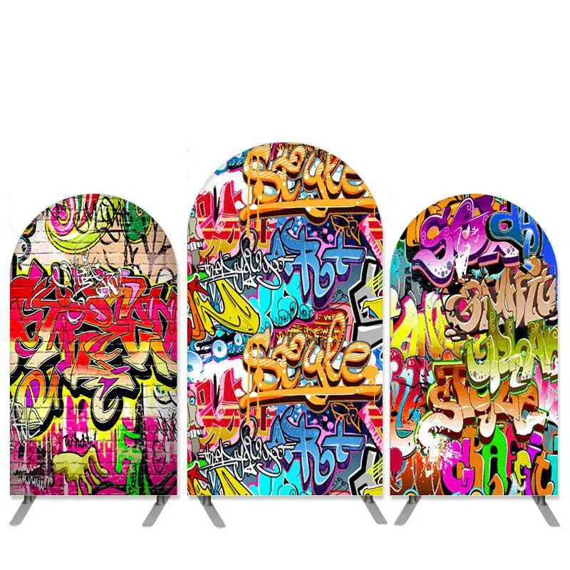 Aperturee 90S Graffiti Theme Happy Birthday Party Arch Backdrop Kit | Chiara Arch Backdrop Diy | Diy Round Arch Backdrop | Ch...