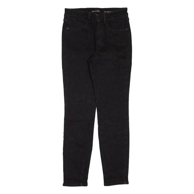 MASSIMO DUTTI Mid Rise Womens Jeans Black Slim Skinny W26 L28