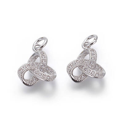 Brass Micro Pave Cubic Zirconia Pendants