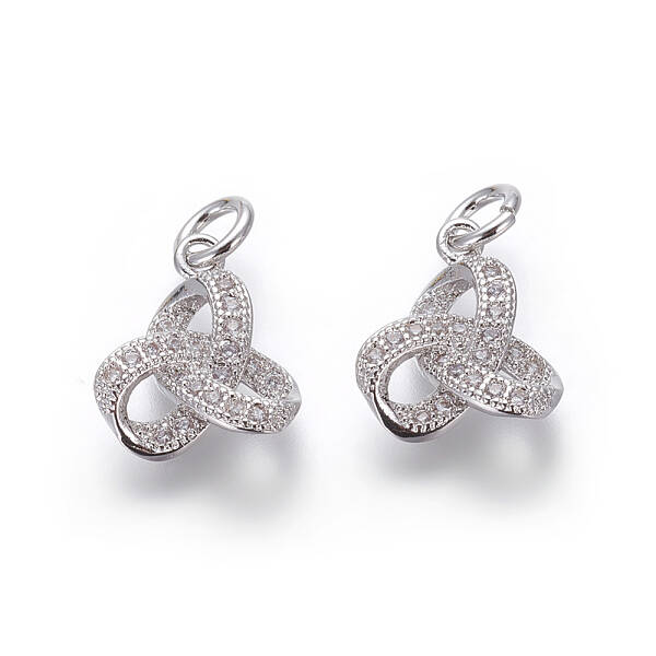Brass Micro Pave Cubic Zirconia Pendants