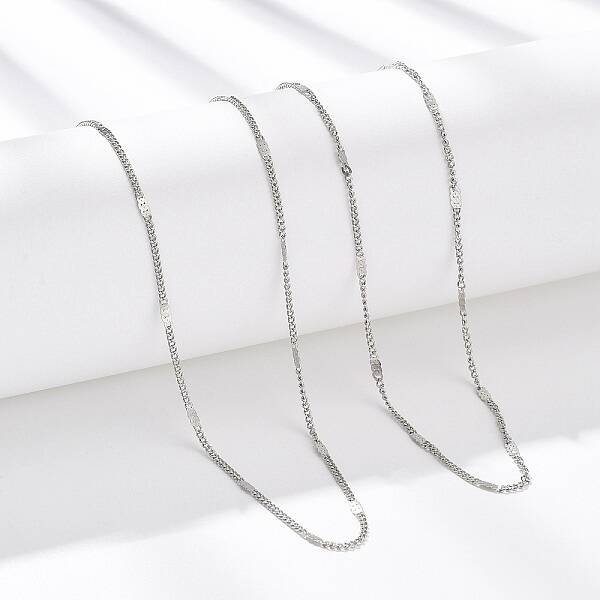 2MM 304 Stainless Steel Curb Chain Necklaces