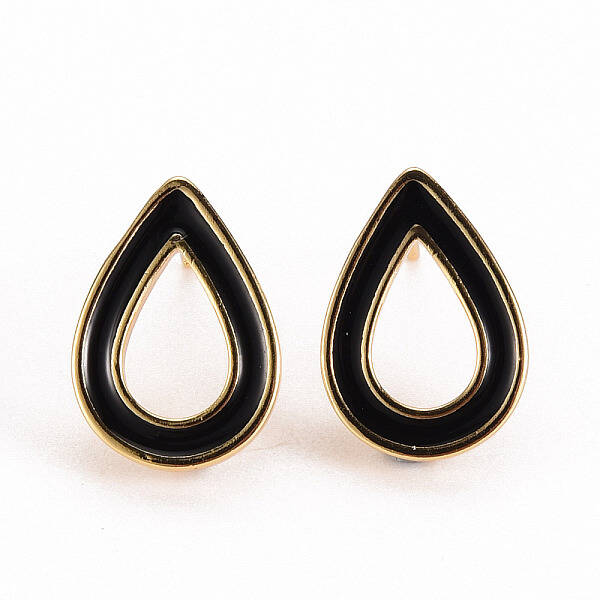 Brass Enamel Stud Earring Findings
