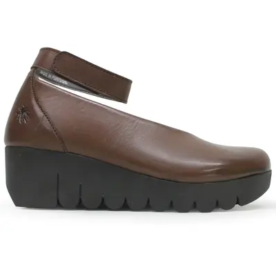Fly London VILY161FLY Burn Leather Women's Comfort Shoes - Brown - Size:US 7-7.5 Women