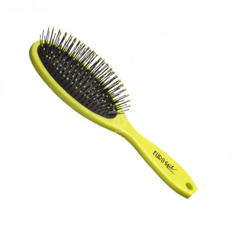 Eurostil Oval Medium Brush Fluorescent Green 1pc
