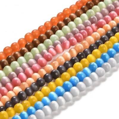 Cat Eye Glass Bead Strands