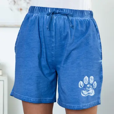 Pet Love Vintage Acid Wash Ladies Shorts - Cat - Purple - 4X