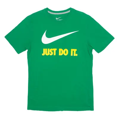 NIKE Mens T-Shirt Green Crew Neck M
